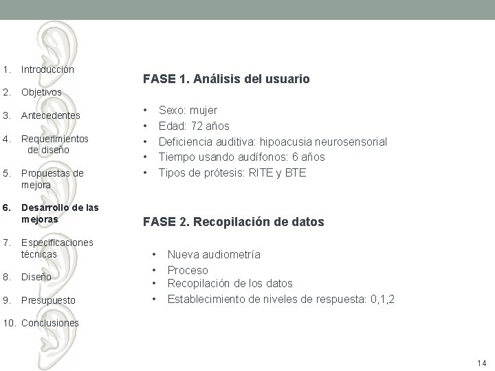 1. Introducción 2. Objetivos 3. Antecedentes 4. Requerimientos de diseño 5. Propuestas de mejora