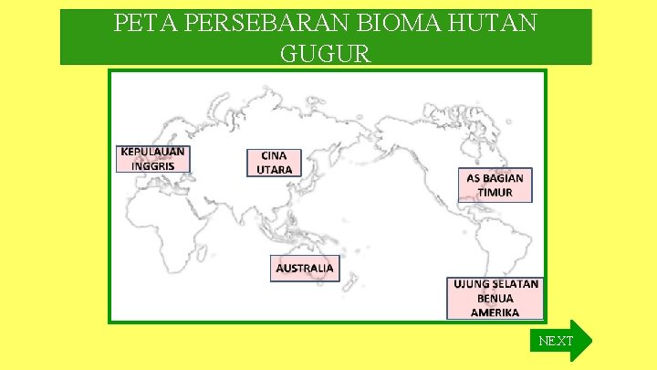 PETA PERSEBARAN BIOMA HUTAN GUGUR NEXT 