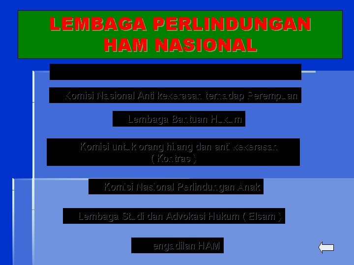 LEMBAGA PERLINDUNGAN HAM NASIONAL 1. Komisi Nasional Hak Azasi Manusia ( Komnas HAM )