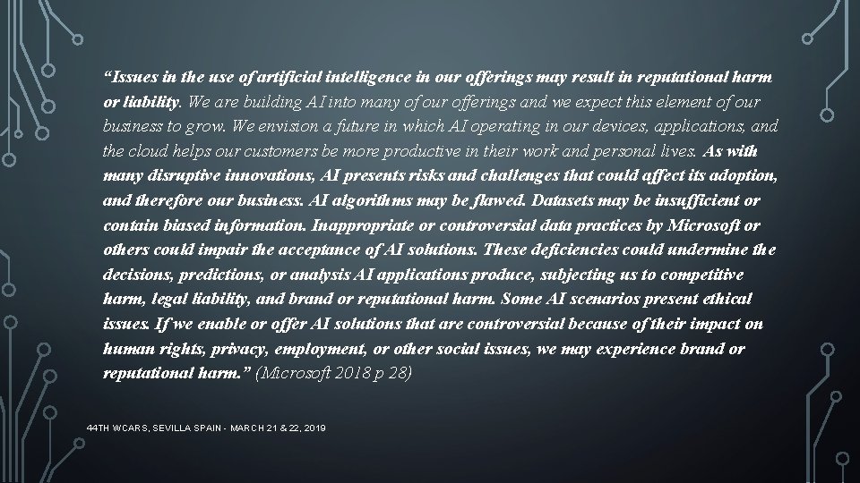 “Issues in the use of artificial intelligence in our offerings may result in reputational