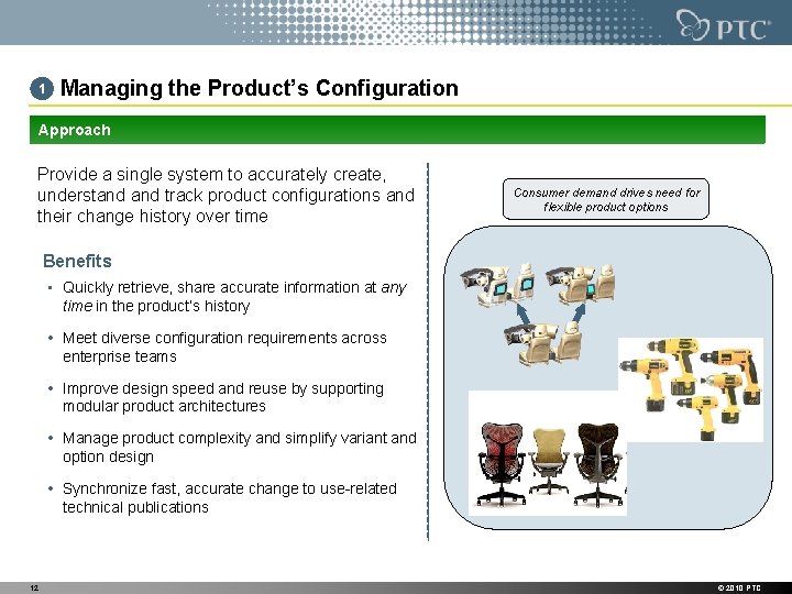 1 Managing the Product’s Configuration Approach Provide a single system to accurately create, understand