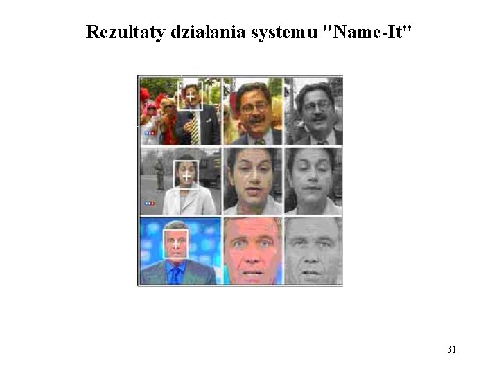 Rezultaty działania systemu "Name-It" 31 