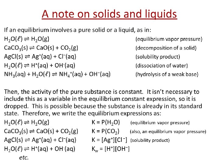A note on solids and liquids • 