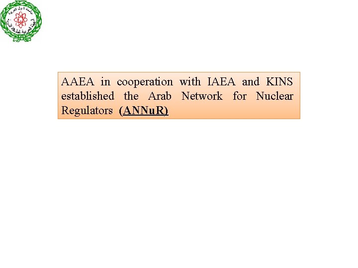 AAEA in cooperation with IAEA and KINS established the Arab Network for Nuclear Regulators