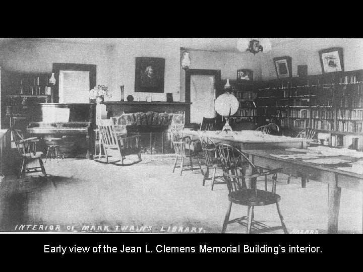 Early view of the Jean L. Clemens Memorial Building’s interior. 