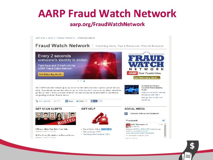 AARP Fraud Watch Network aarp. org/Fraud. Watch. Network 