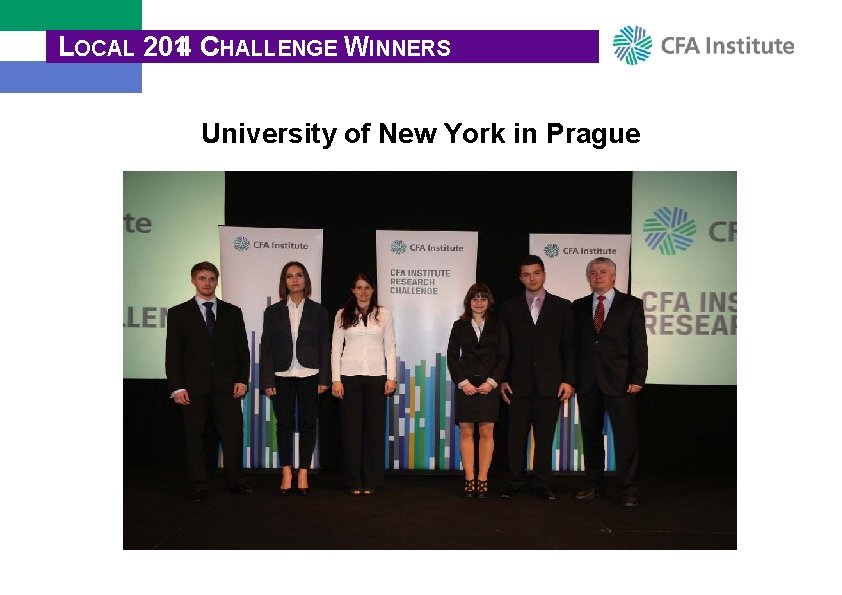 LOCAL 2014 CHALLENGE WINNERS University of New York in Prague 