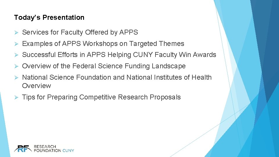 Today’s Presentation Ø Services for Faculty Offered by APPS Ø Examples of APPS Workshops