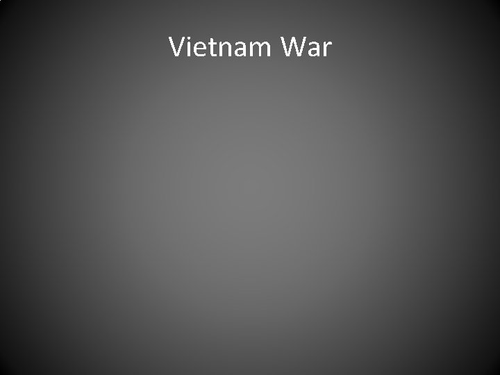 Vietnam War 