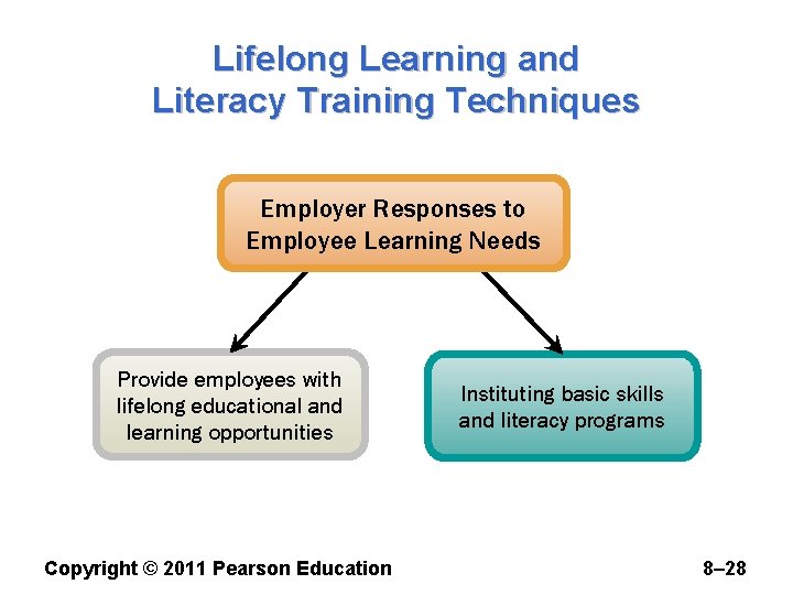Lifelong Learning and Literacy Training Techniques Employer Responses to Employee Learning Needs Provide employees