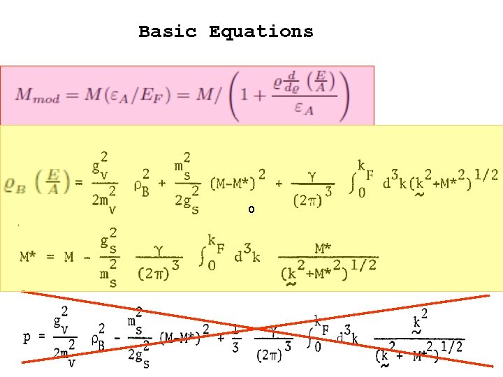 Basic Equations o 