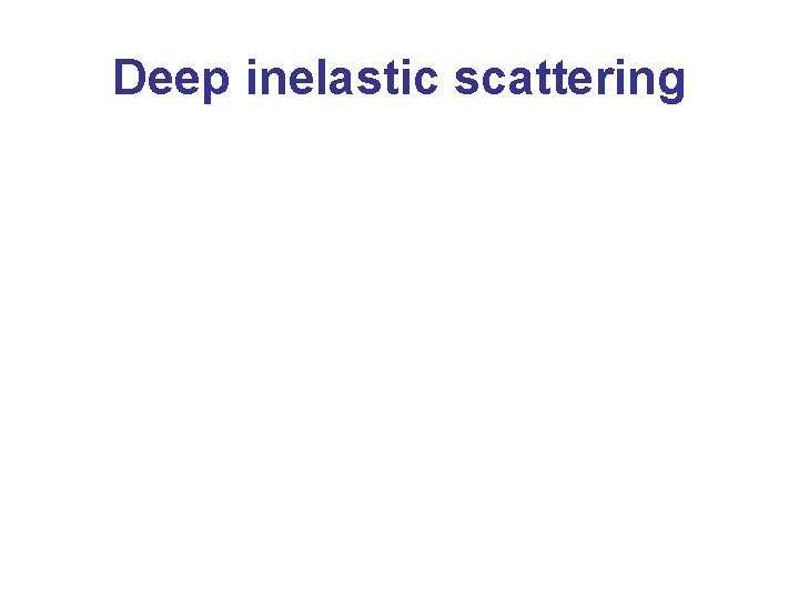 Deep inelastic scattering 