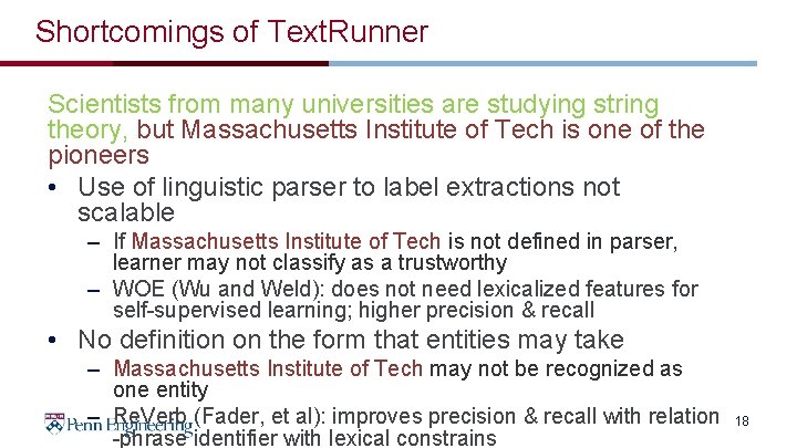 Shortcomings of Text. Runner Scientists from many universities are studying string theory, but Massachusetts