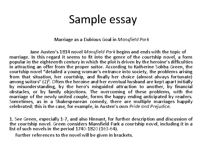 Sample essay Marriage as a Dubious Goal in Mansfield Park Jane Austen’s 1814 novel