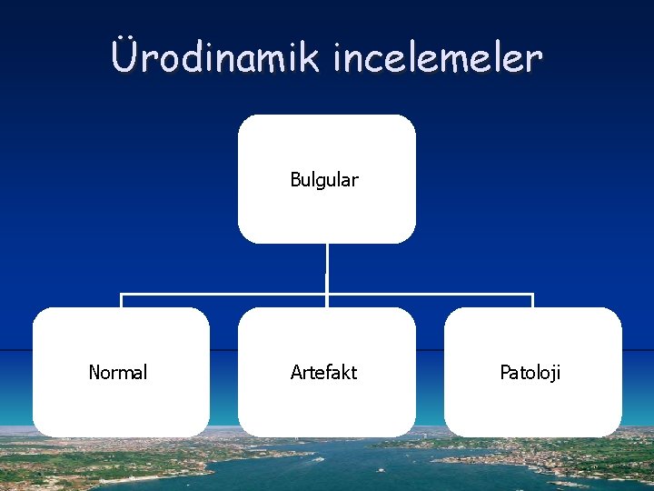 Ürodinamik incelemeler Bulgular Normal Artefakt Patoloji 