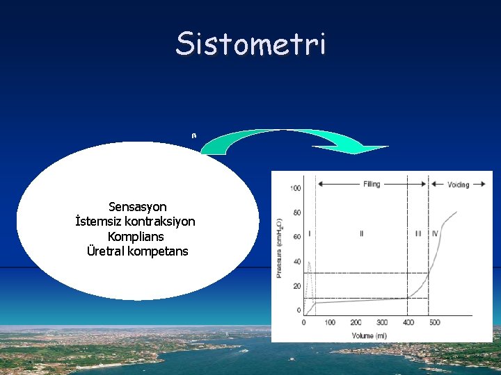 Sistometri Kapasite Sensasyon İstemsiz kontraksiyon Komplians Üretral kompetans 
