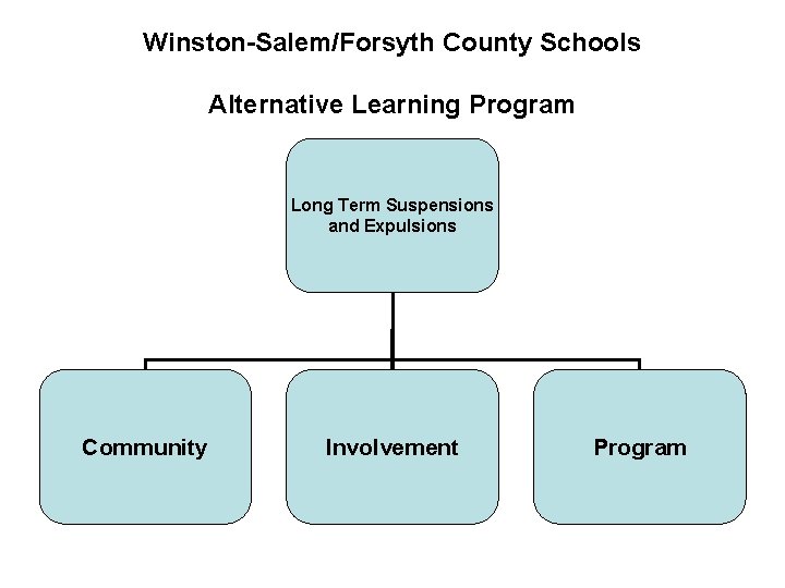 Winston-Salem/Forsyth County Schools Alternative Learning Program Long Term Suspensions and Expulsions Community Involvement Program