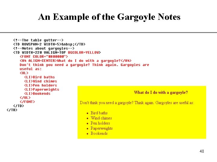 An Example of the Gargoyle Notes XP 48 An Example of the Gargoyle Notes XP 48