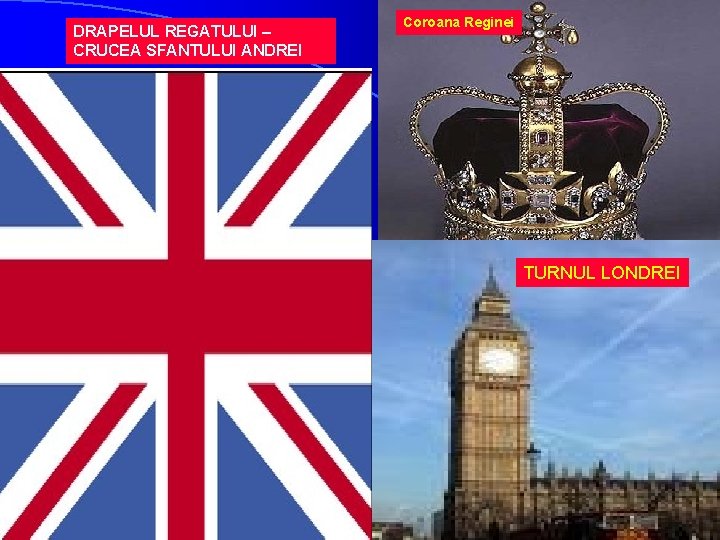 DRAPELUL REGATULUI – CRUCEA SFANTULUI ANDREI Coroana Reginei TURNUL LONDREI 