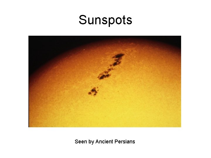 Sunspots Seen by Ancient Persians 