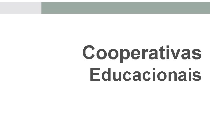 Cooperativas Educacionais 