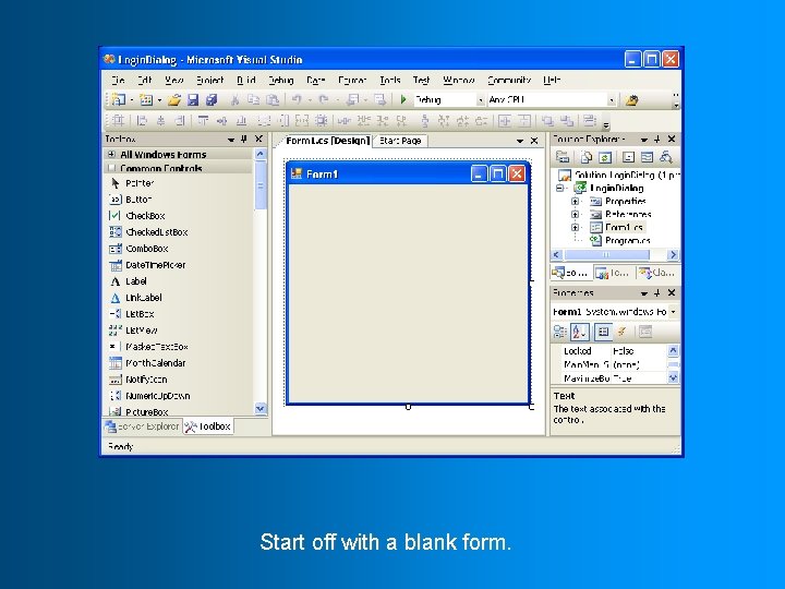 Start off with a blank form. 