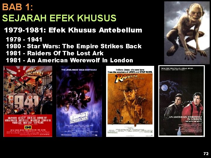 BAB 1: SEJARAH EFEK KHUSUS 1979 -1981: Efek Khusus Antebellum 1979 1980 1981 -