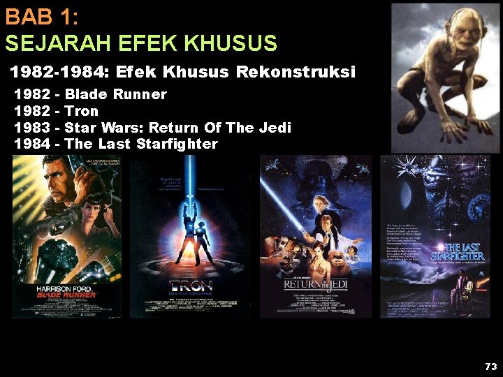 BAB 1: SEJARAH EFEK KHUSUS 1982 -1984: Efek Khusus Rekonstruksi 1982 1983 1984 -