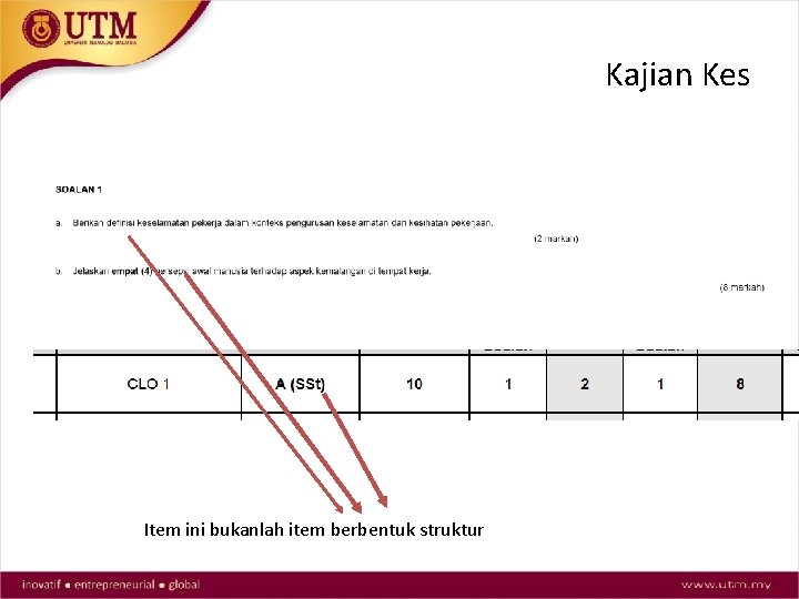 Kajian Kes Item ini bukanlah item berbentuk struktur 