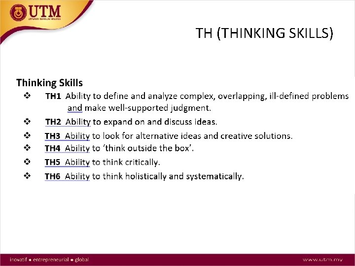 TH (THINKING SKILLS) 