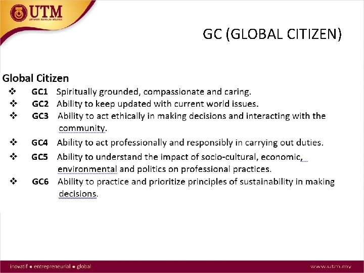 GC (GLOBAL CITIZEN) 