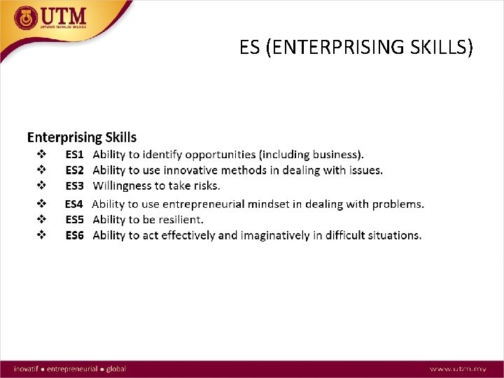 ES (ENTERPRISING SKILLS) 