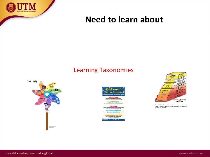 Need to learn about Learning Taxonomies 