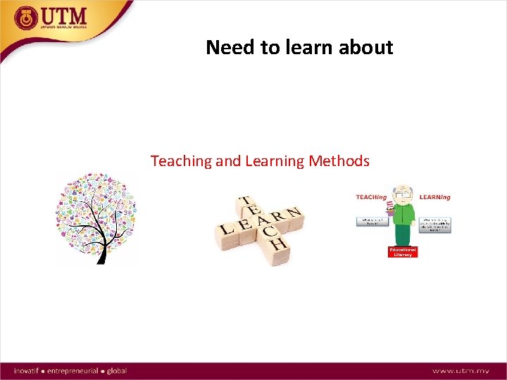 Need to learn about Teaching and Learning Methods 