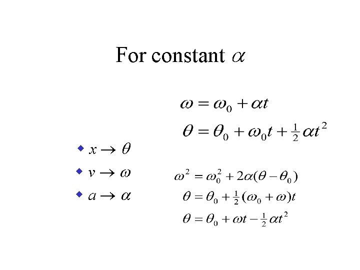 For constant a wx®q wv® wa®a 