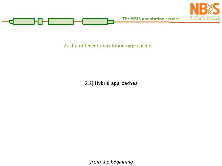 The NBIS annotation service 2) The different annotation approaches 2. 2) Hybrid approaches from