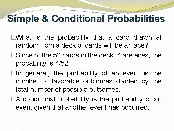 Business Statistics Probabilities and Distributions Basic Probability