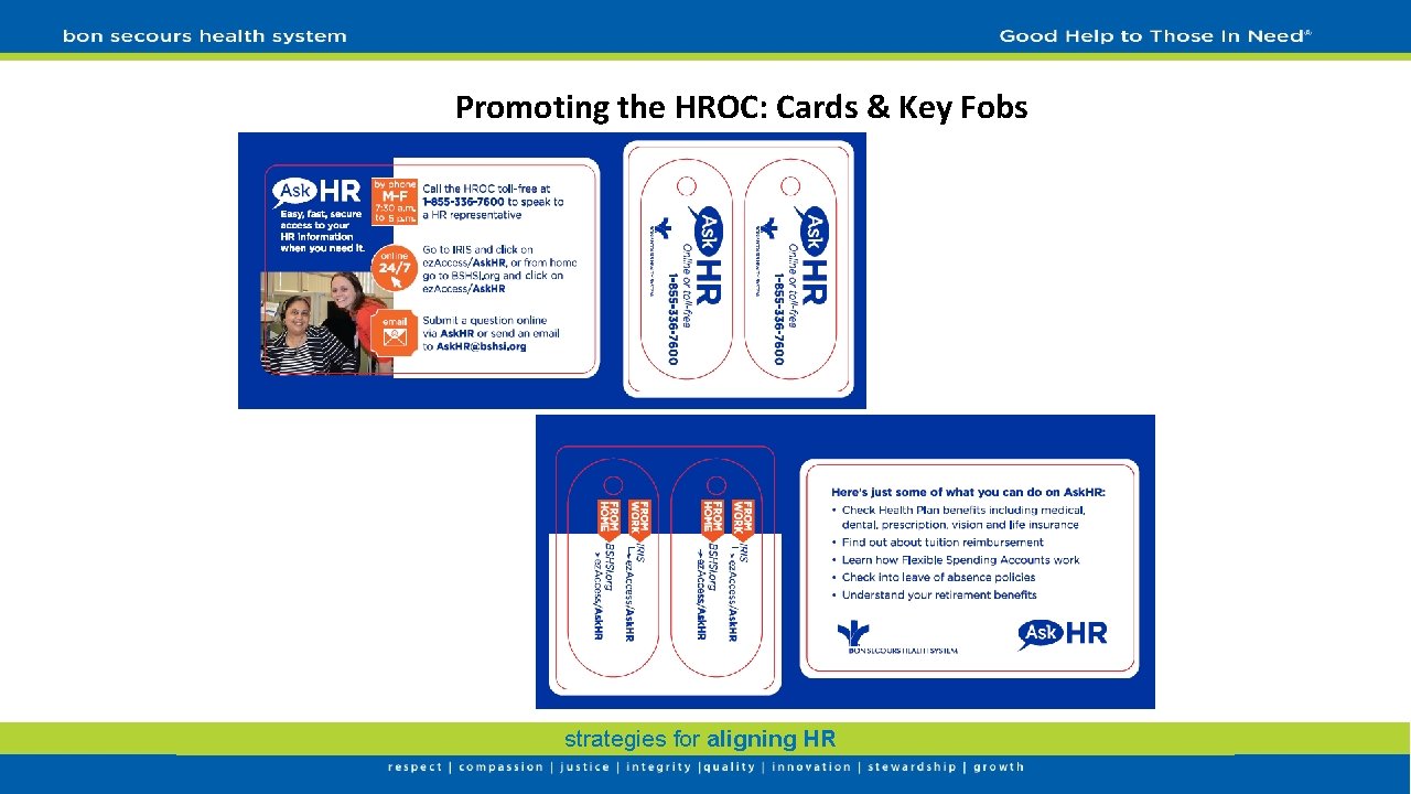 Promoting the HROC: Cards & Key Fobs strategies for aligning HR 