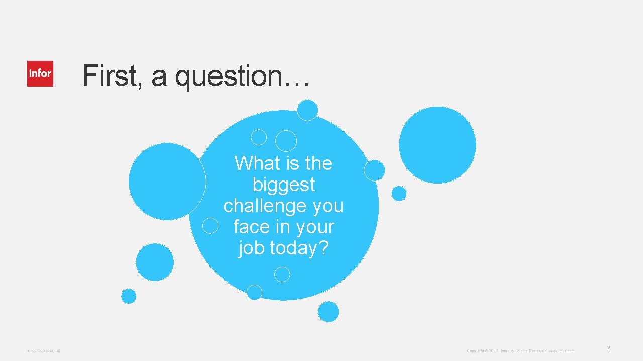 First, a question… What is the biggest challenge you face in your job today?