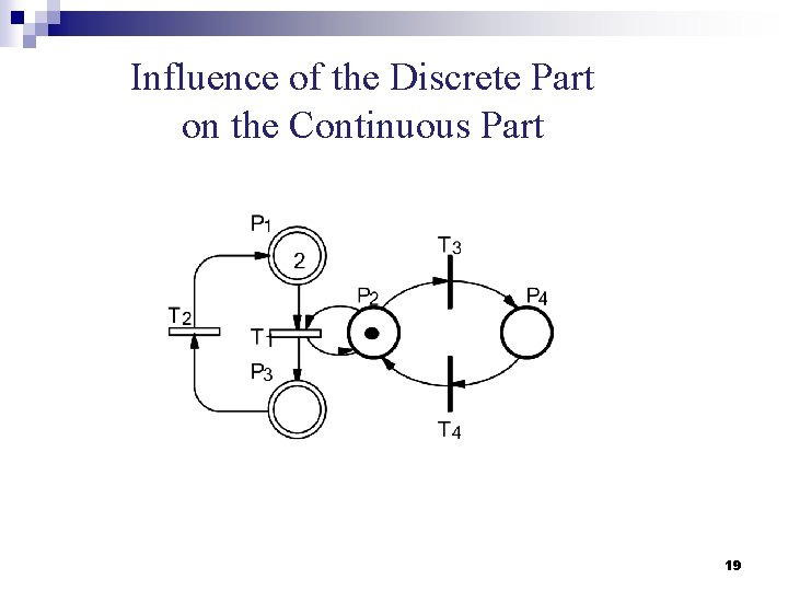 Influence of the Discrete Part on the Continuous Part 19 