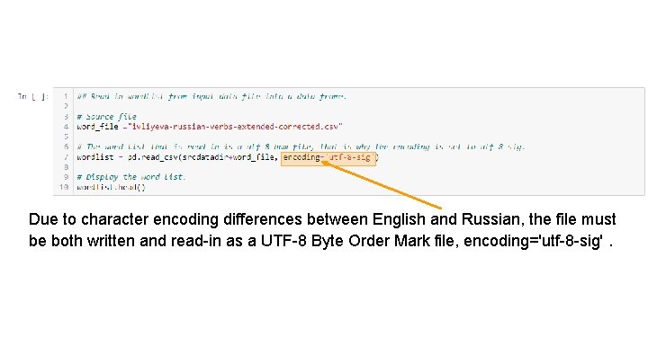 Due to character encoding differences between English and Russian, the file must be both