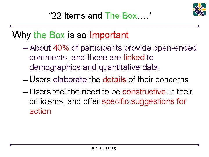 “ 22 Items and The Box…. ” Why the Box is so Important –