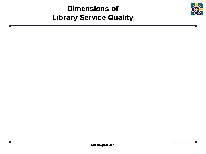 Dimensions of Library Service Quality old. libqual. org 