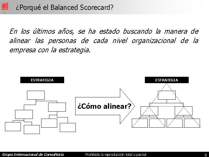 ¿Porqué el Balanced Scorecard? En los últimos años, se ha estado buscando la manera