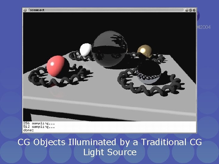 CG Objects Illuminated by a Traditional CG Light Source 