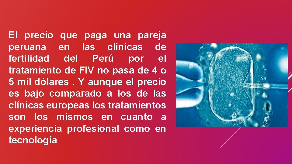 El precio que paga una pareja peruana en las clínicas de fertilidad del Perú