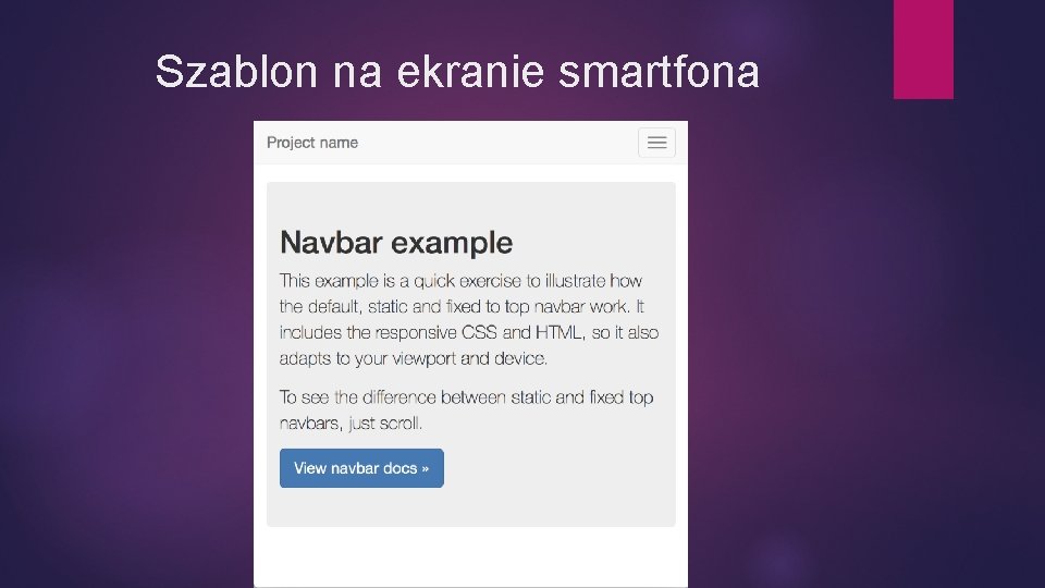 Szablon na ekranie smartfona 