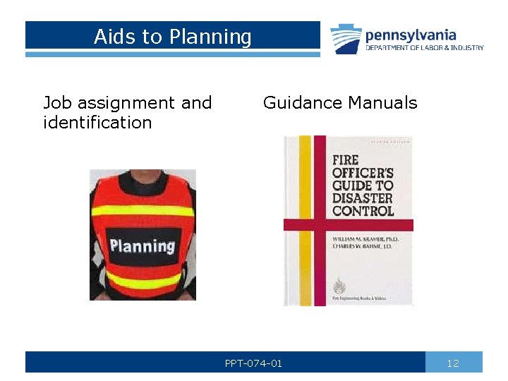 Aids to Planning Job assignment and identification Guidance Manuals PPT-074 -01 12 