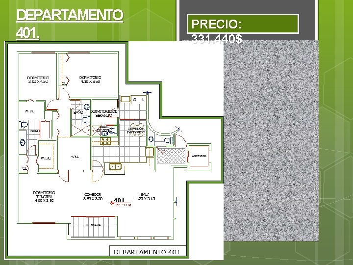 DEPARTAMENTO 401. PRECIO: 331. 440$ 