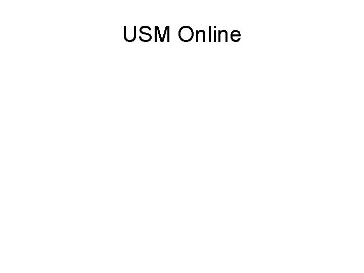 USM Online 